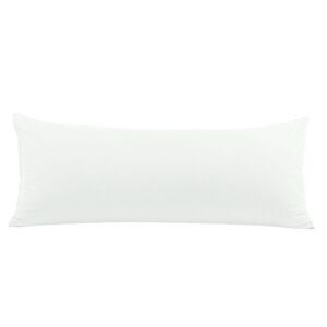 Body Pillowcase with Zipper Closure Microfiber 20"x54" Snow White